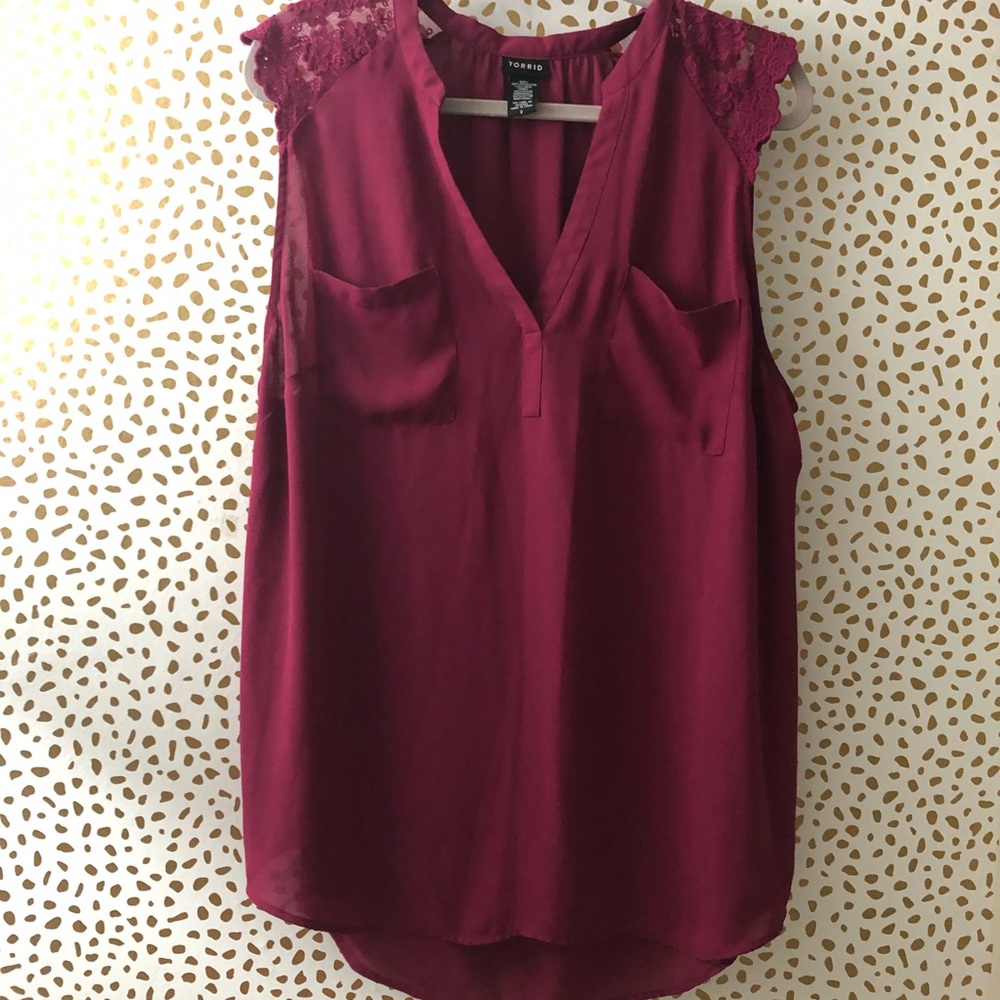 Torrid plum top plus size 2